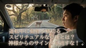 運転中に動物が横切るスピリチュアルな意味とは？神様からのサインを見逃すな！