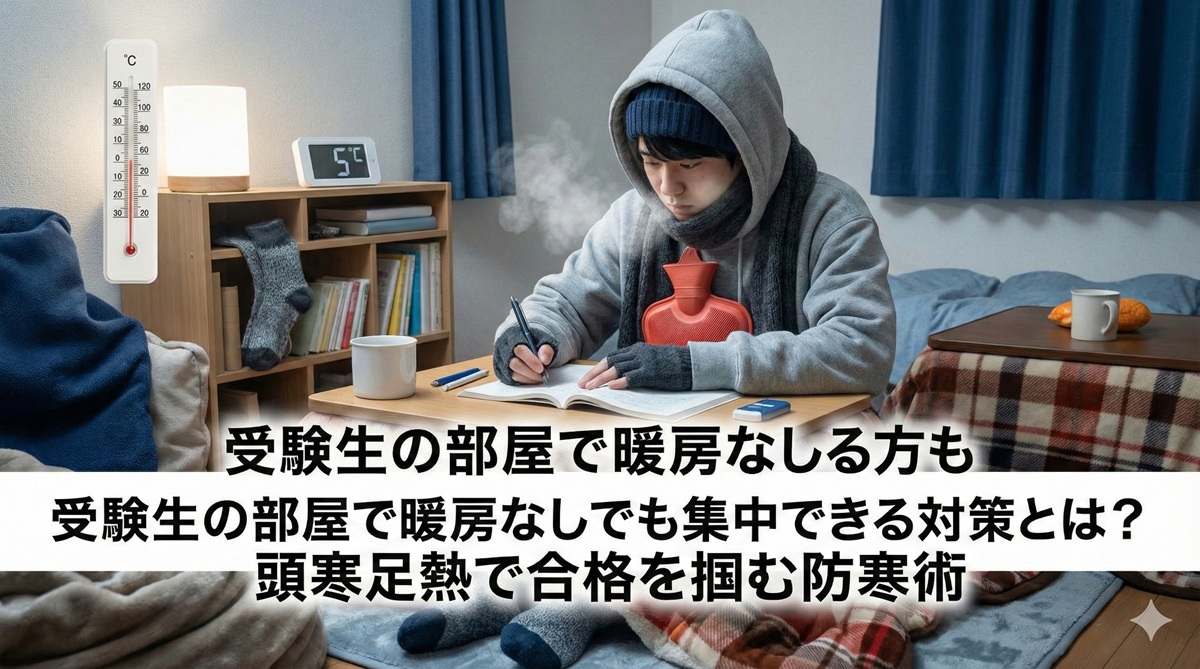 受験生の部屋で暖房なしでも集中できる対策とは？頭寒足熱で合格を掴む防寒術