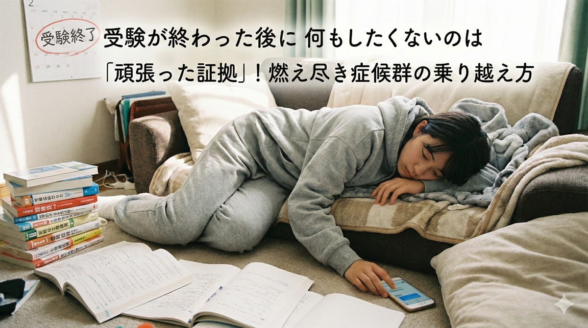 受験が終わった後に何もしたくないのは「頑張った証拠」！燃え尽き症候群の乗り越え方