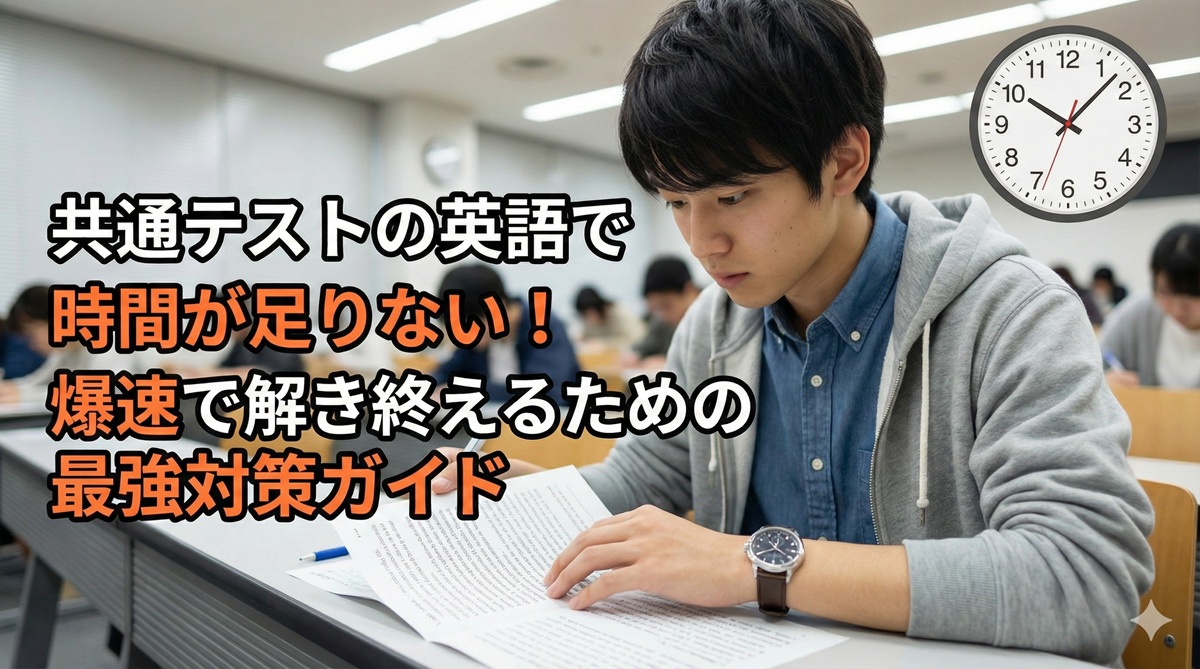 共通テストの英語で時間が足りない！爆速で解き終えるための最強対策ガイド