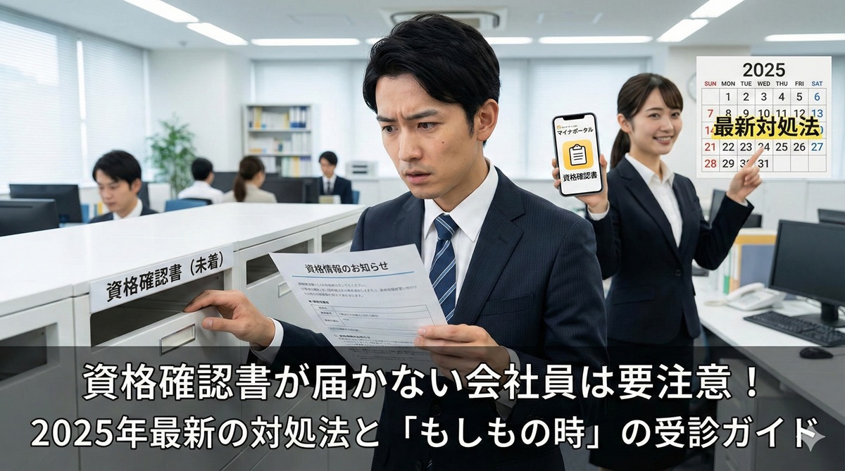 資格確認書が届かない会社員は要注意！2025年最新の対処法と「もしもの時」の受診ガイド