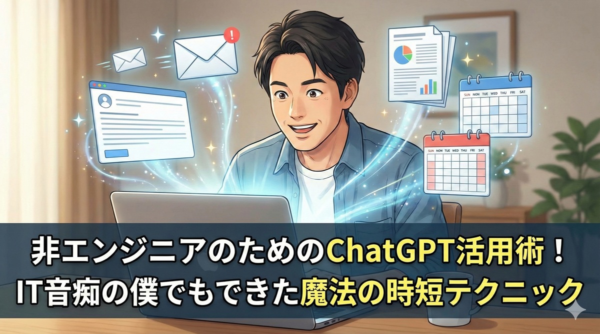非エンジニアのためのChatGPT活用術！IT音痴の僕でもできた魔法の時短テクニック