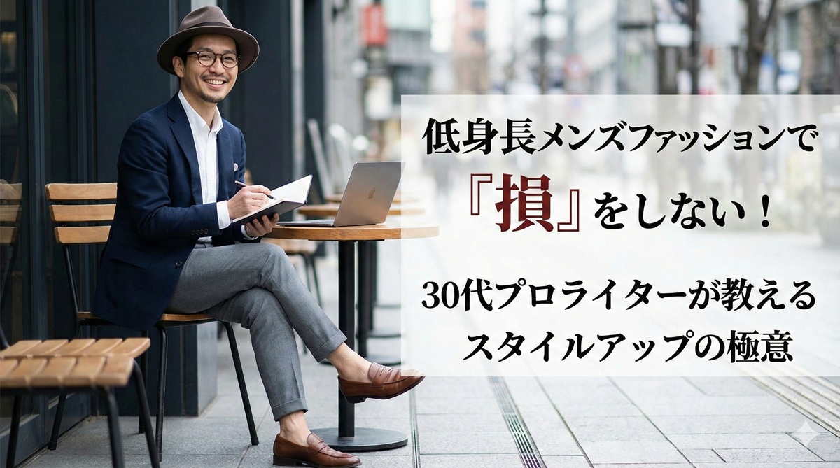 低身長メンズファッションで「損」をしない！30代プロライターが教えるスタイルアップの極意