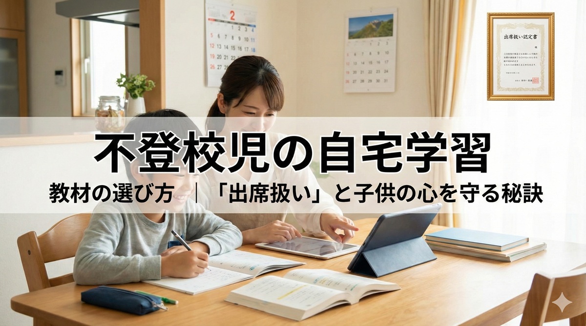不登校児の自宅学習 教材の選び方｜「出席扱い」と子供の心を守る秘訣