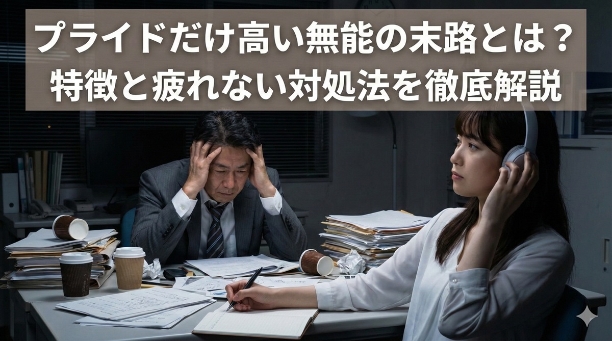 プライドだけ高い無能の末路とは？特徴と疲れない対処法を徹底解説