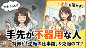 手先が不器用な人は生きづらい？その特徴と才能を活かす「逆転の仕事論」と克服のコツ
