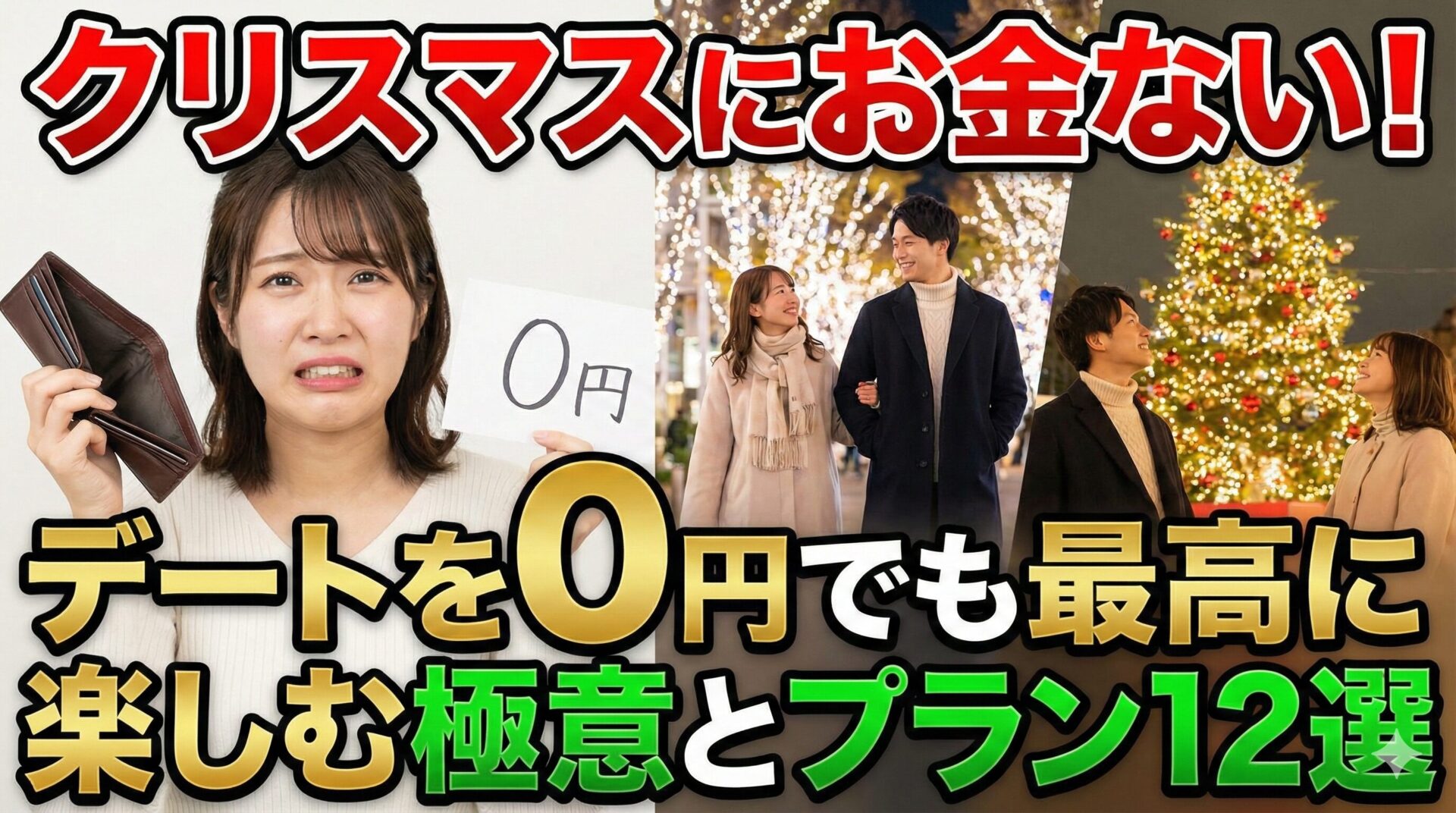 クリスマスにお金ない!デートを0円でも最高に楽しむ極意とプラン12選