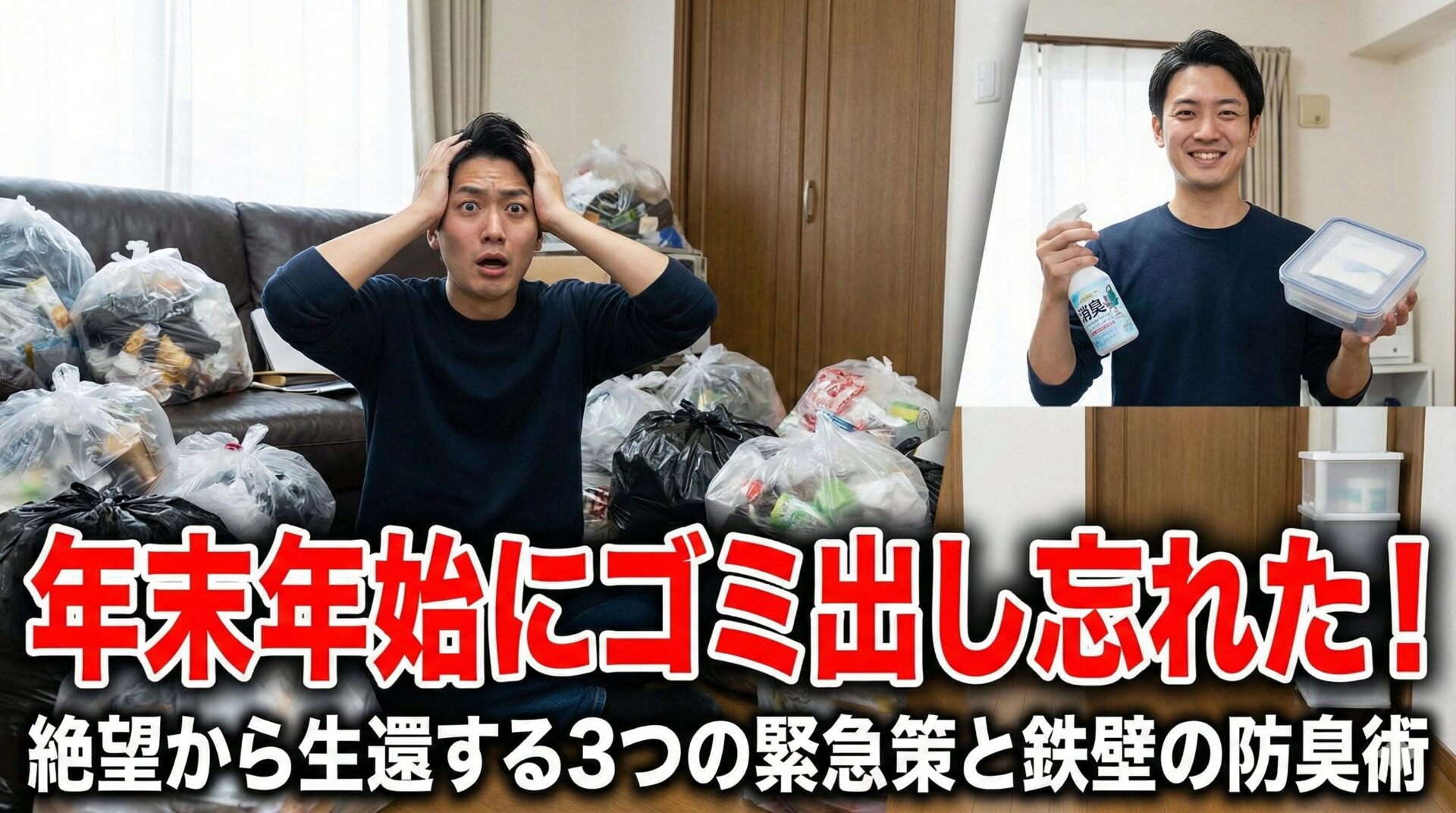 年末年始にゴミ出し忘れた!絶望から生還する3つの緊急策と鉄壁の防臭術