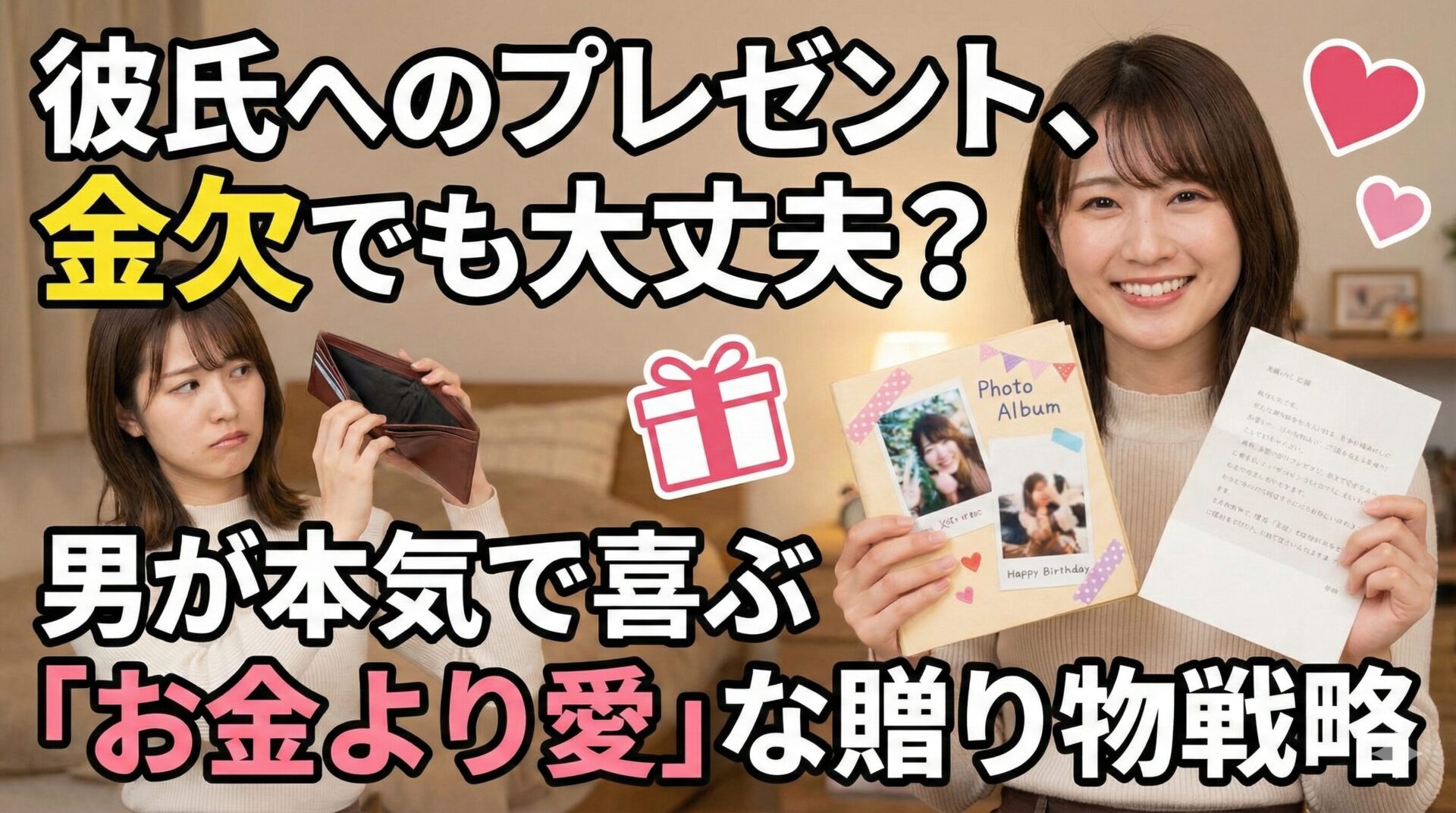 彼氏へのプレゼント、金欠でも大丈夫?男が本気で喜ぶ「お金より愛」な贈り物戦略