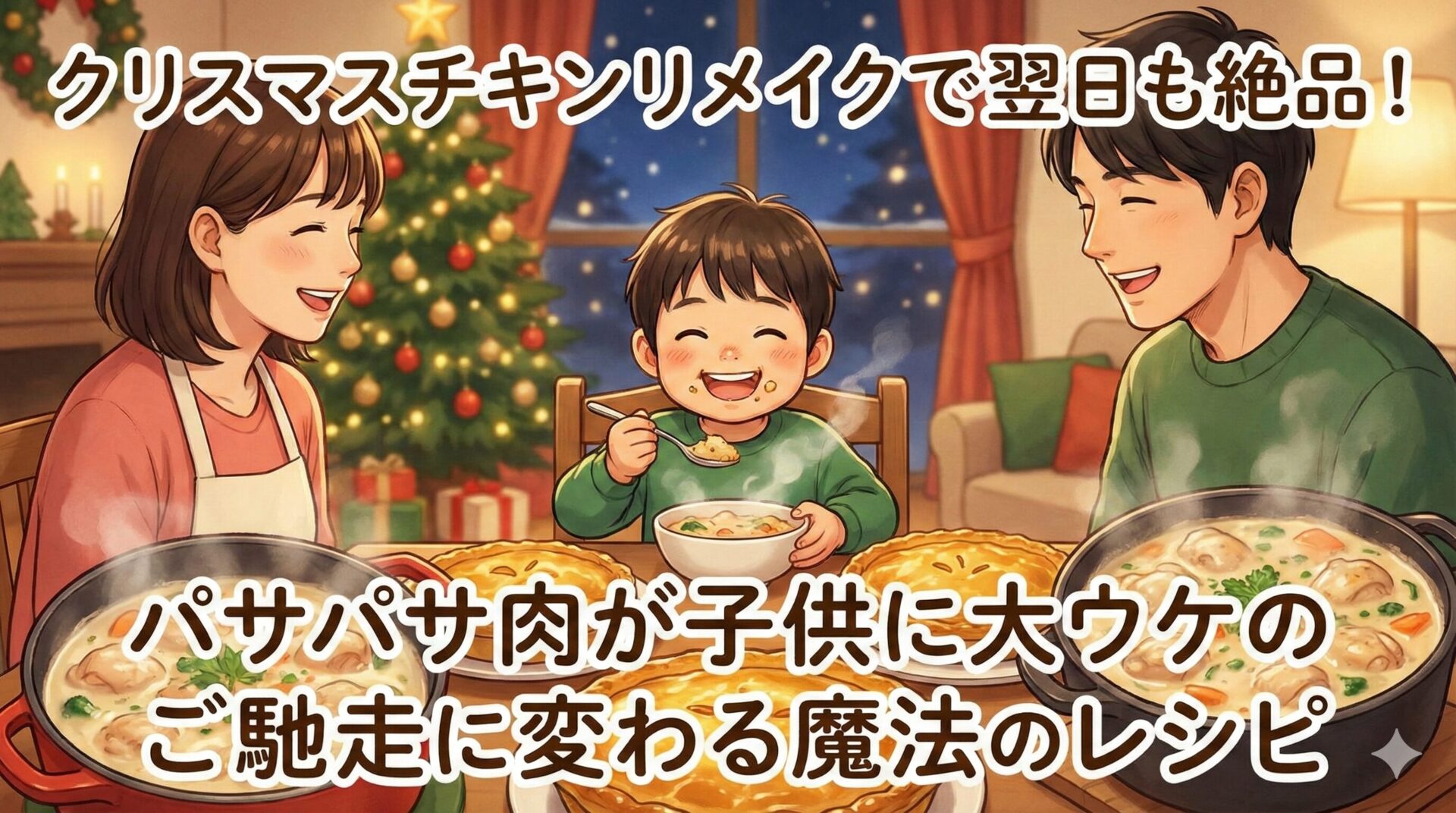クリスマスチキンリメイクで翌日も絶品!パサパサ肉が子供に大ウケのご馳走に変わる魔法のレシピ