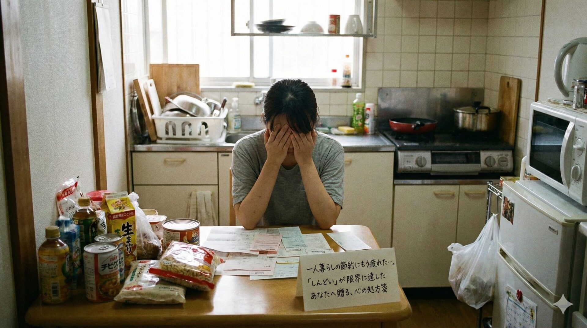 一人暮らしの節約にもう疲れた…。「しんどい」が限界に達したあなたへ贈る、心の処方箋