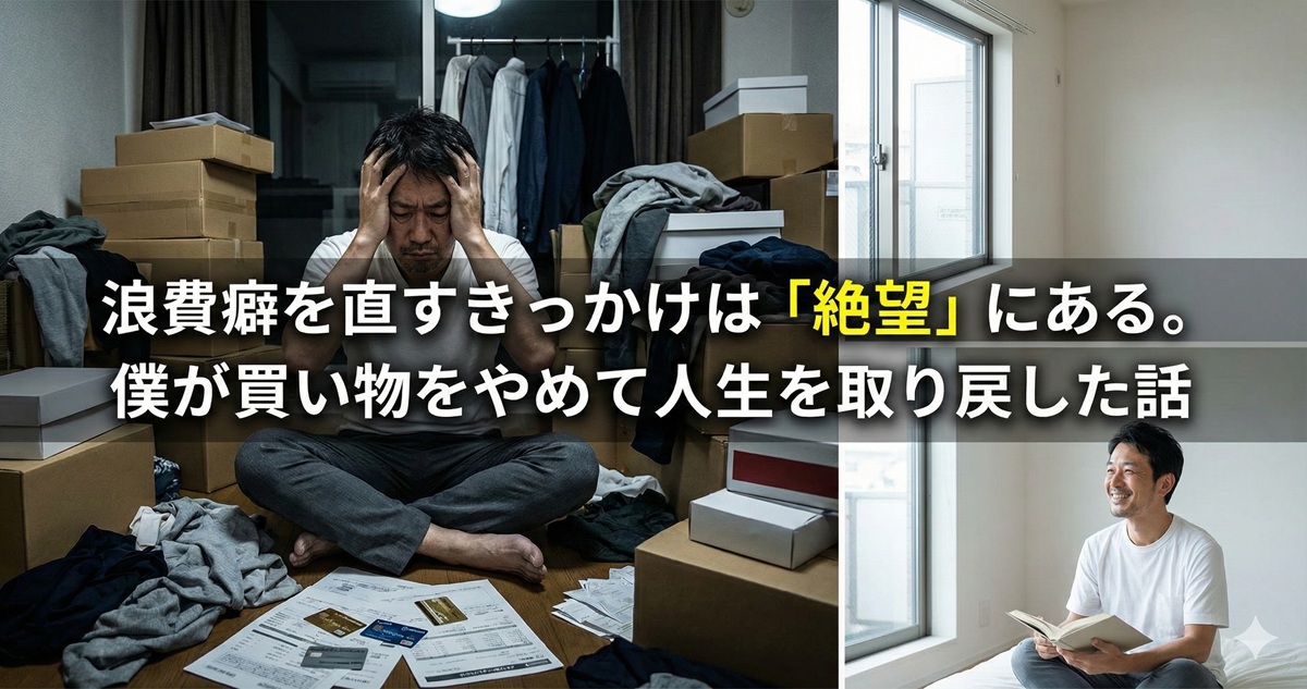 浪費癖を直すきっかけは「絶望」にある。僕が買い物をやめて人生を取り戻した話