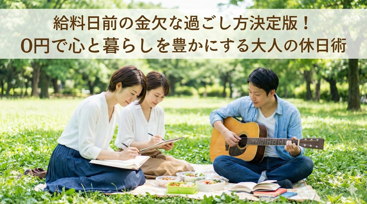 給料日前の金欠な過ごし方決定版！0円で心と暮らしを豊かにする大人の休日術