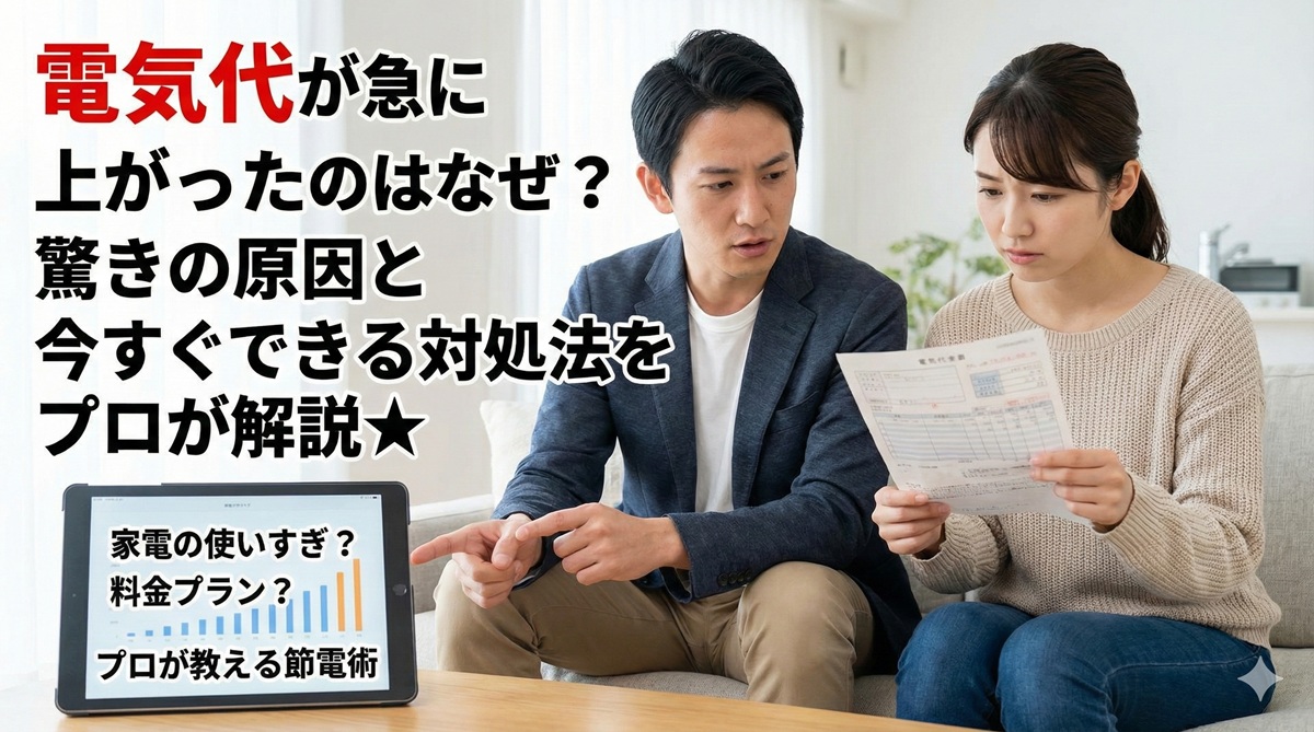 電気代が急に上がったのはなぜ？驚きの原因と今すぐできる対処法をプロが解説★