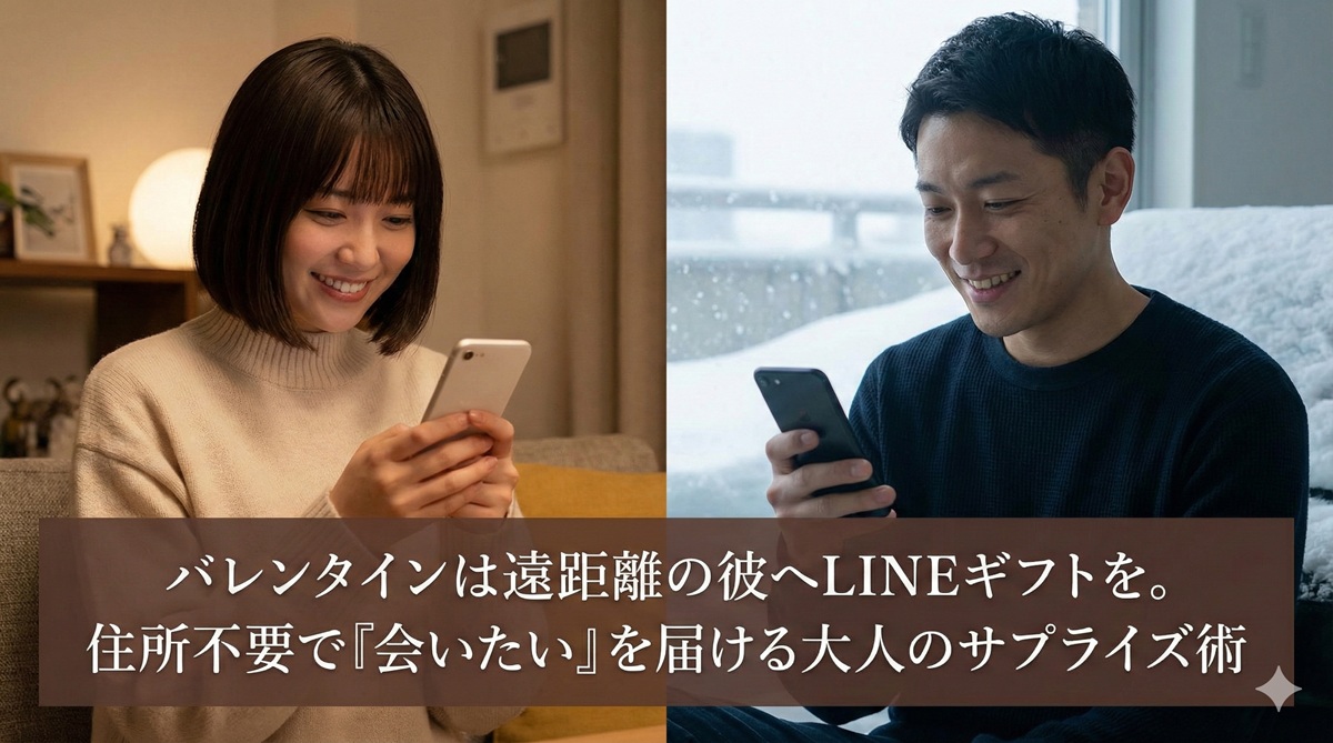 バレンタインは遠距離の彼へLINEギフトを。住所不要で「会いたい」を届ける大人のサプライズ術