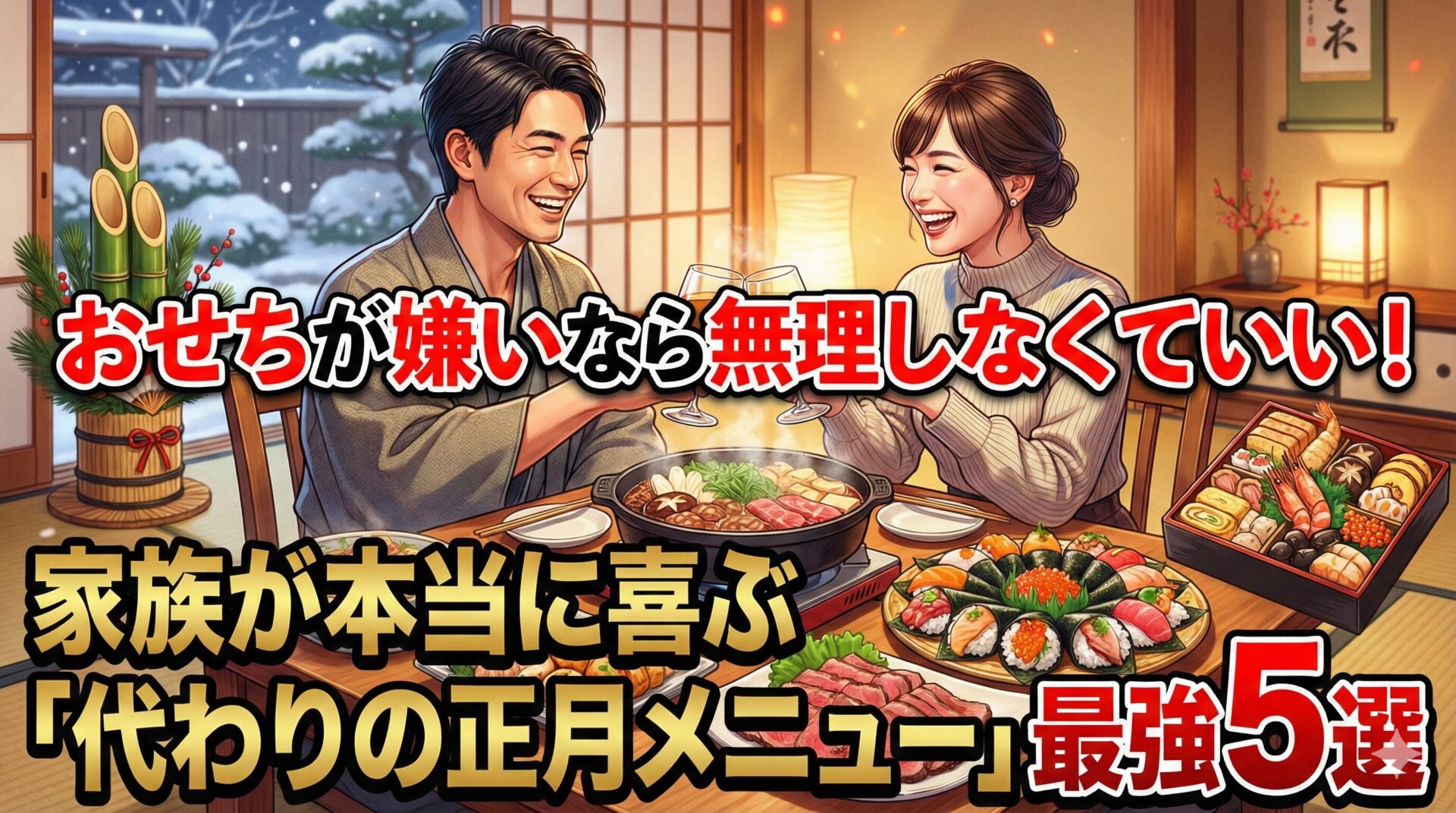 おせちが嫌いなら無理しなくていい！家族が本当に喜ぶ「代わりの正月メニュー」最強5選