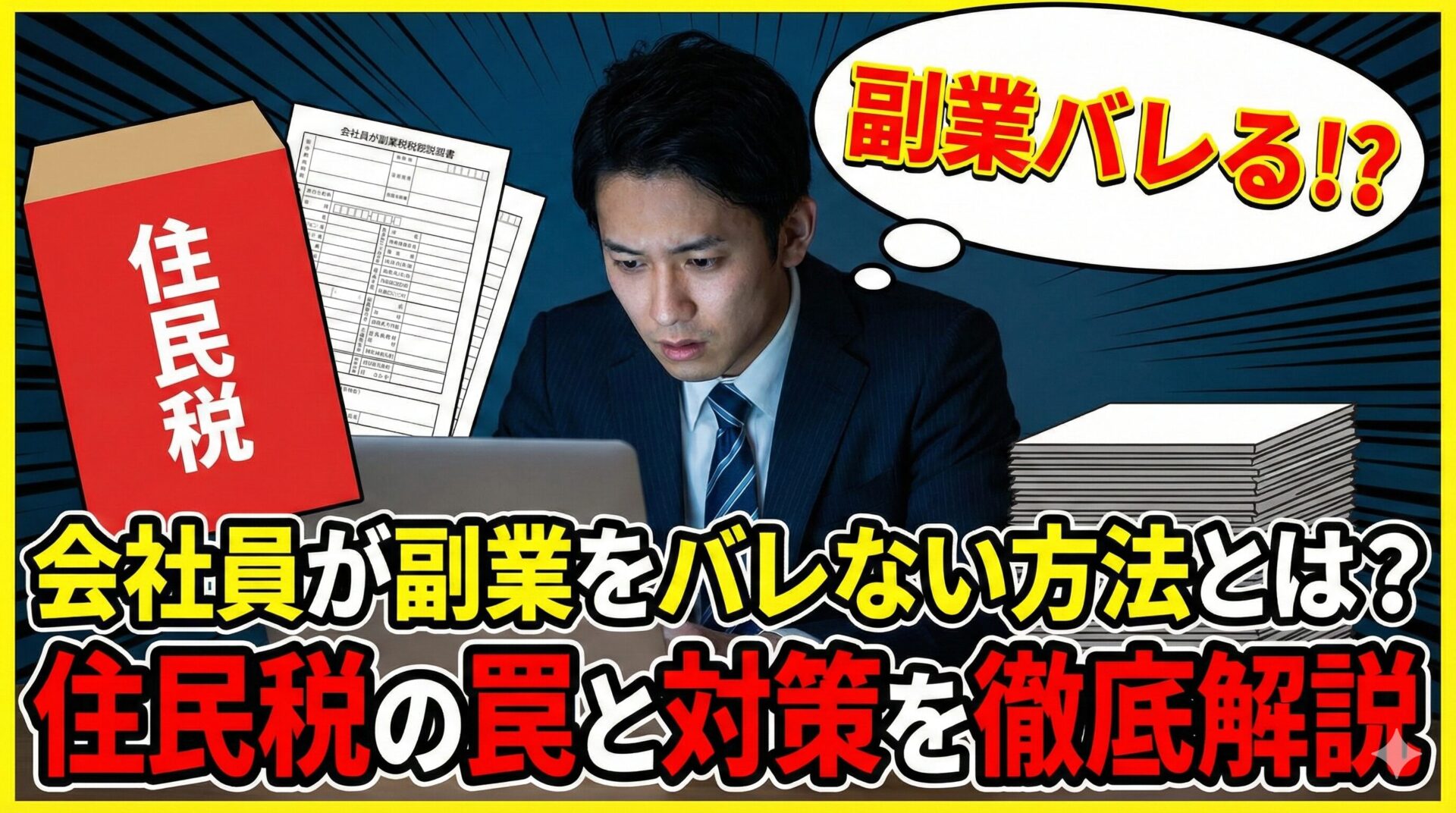 会社員が副業をバレない方法とは?住民税の罠と対策を徹底解説