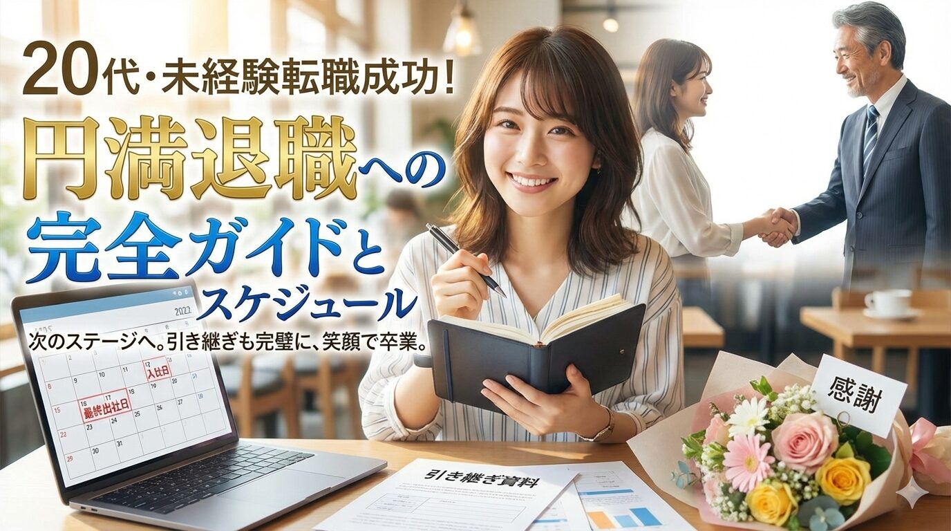 20代で未経験への転職が決まったあと、円満退職するための完全ガイドとスケジュール