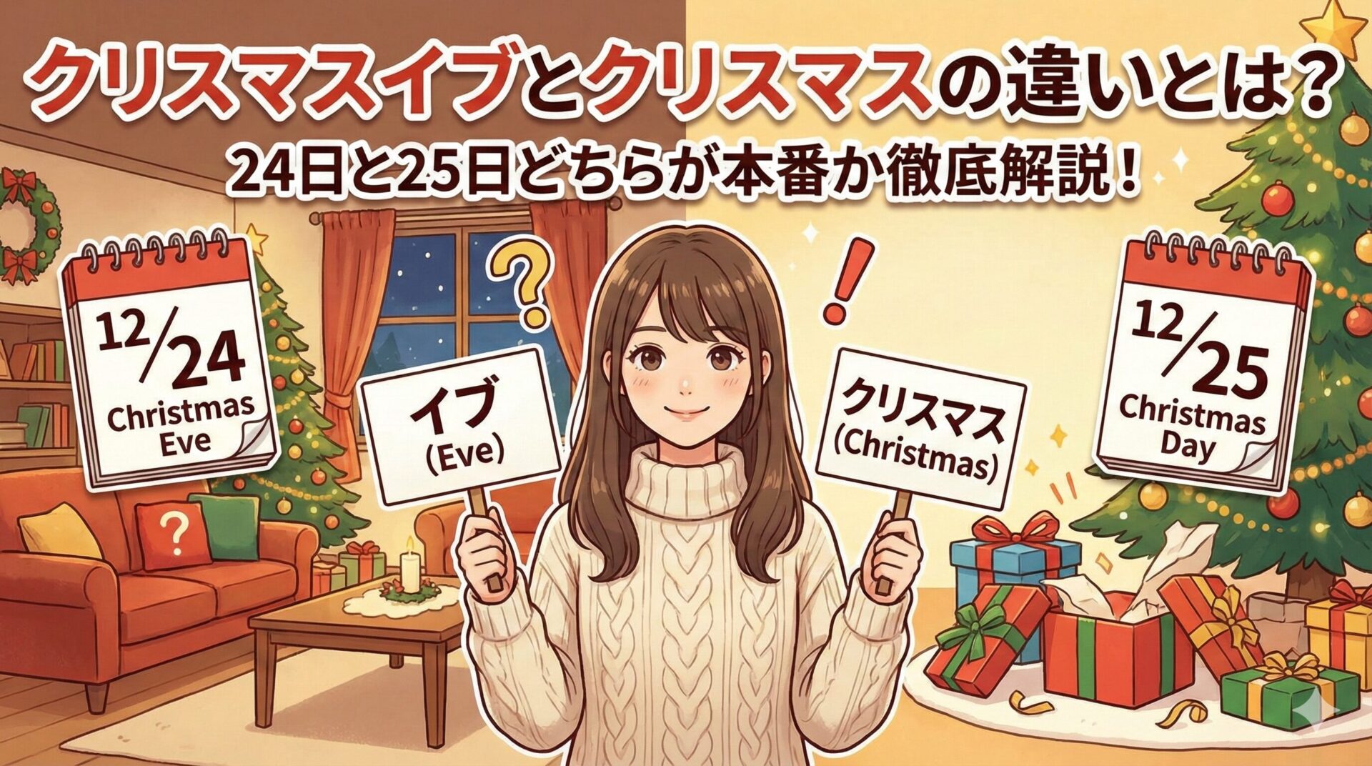 クリスマスイブとクリスマスの違いとは？24日と25日どちらが本番か徹底解説