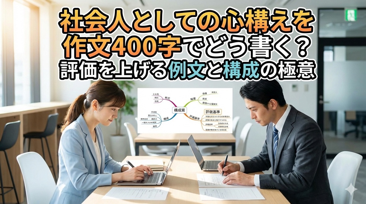 社会人としての心構えを作文400字でどう書く？評価を上げる例文と構成の極意