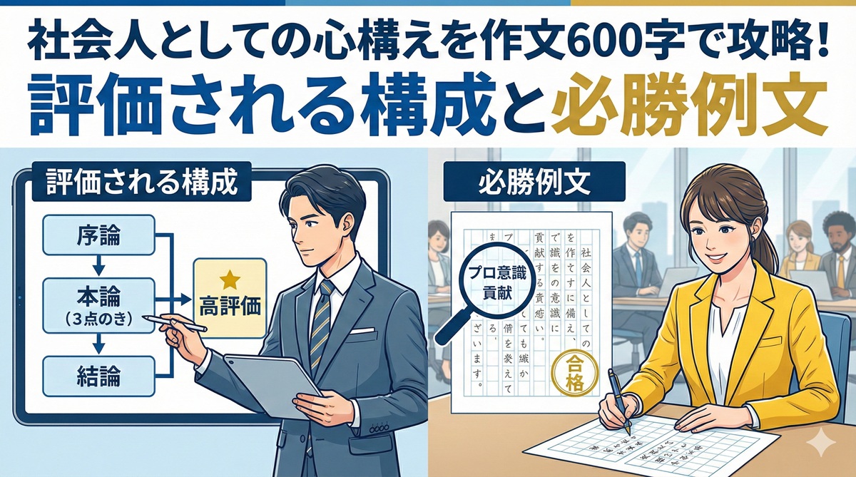 社会人としての心構えを作文600字で攻略！評価される構成と必勝例文