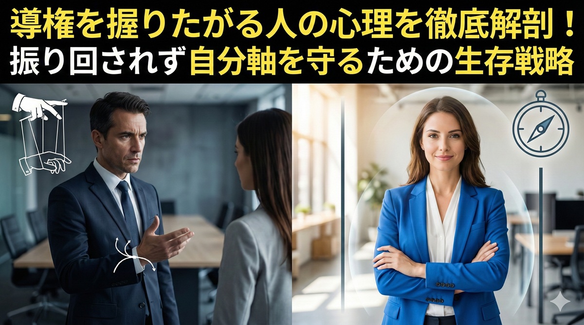導権を握りたがる人の心理を徹底解剖！振り回されず自分軸を守るための生存戦略