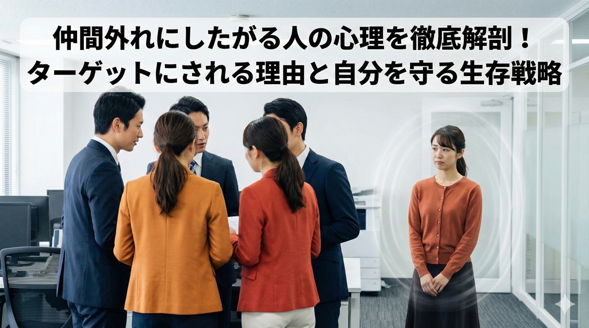 仲間外れにしたがる人の心理を徹底解剖！ターゲットにされる理由と自分を守る生存戦略