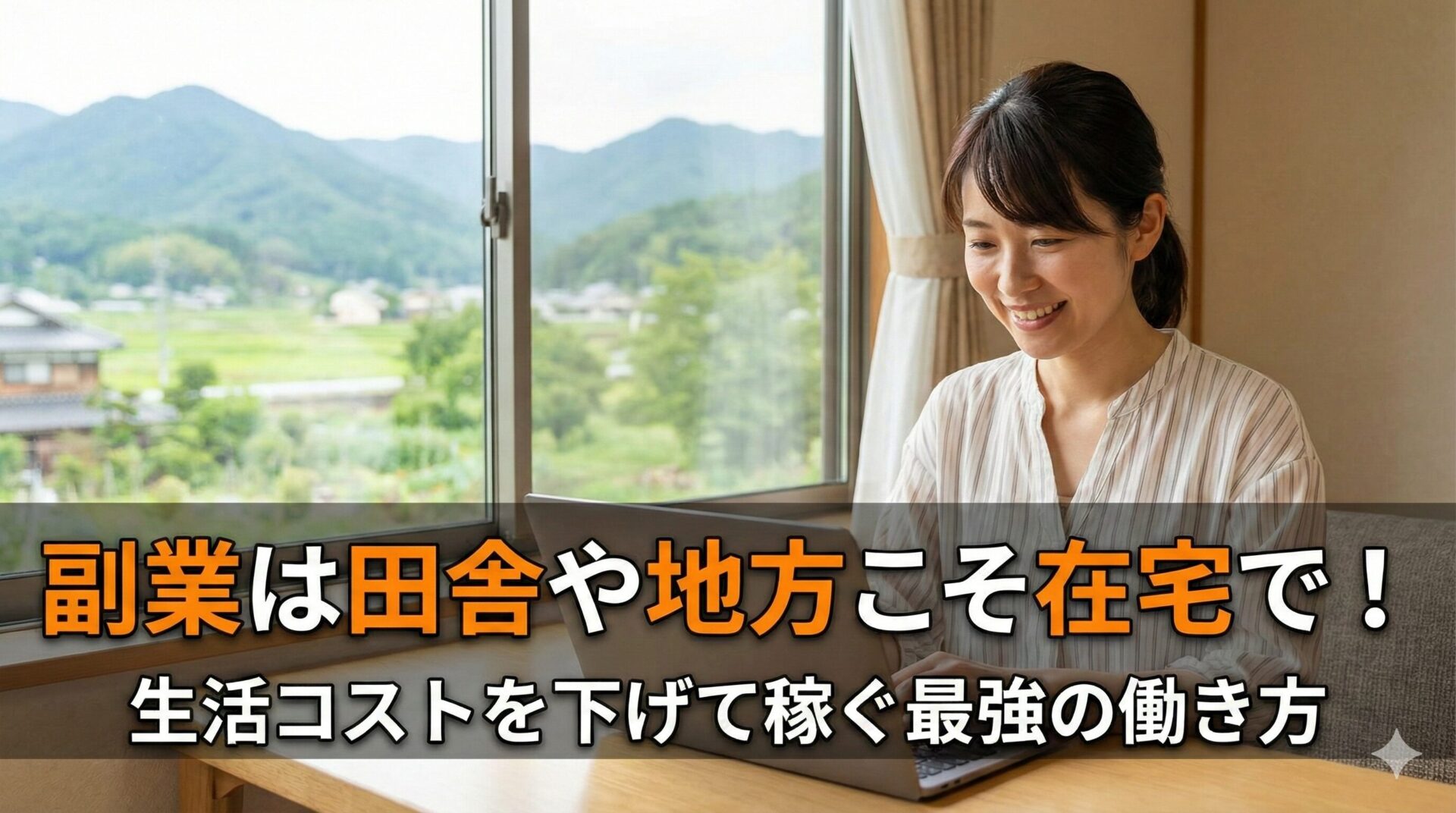 副業は田舎や地方こそ在宅で!生活コストを下げて稼ぐ最強の働き方