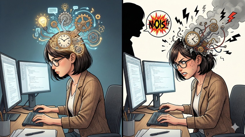 作業中に話しかけられるイライラを感じる理由