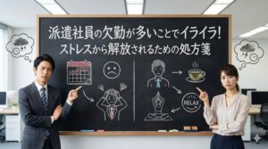 派遣社員の欠勤が多いことでイライラ！ストレスから解放されるための処方箋