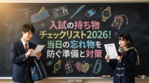 入試の持ち物チェックリスト2026！当日の忘れ物を防ぐ準備と対策