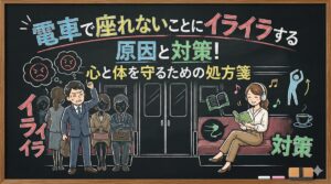 電車で座れないことにイライラする原因と対策！心と体を守るための処方箋