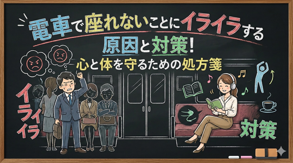電車で座れないことにイライラする原因と対策!心と体を守るための処方箋