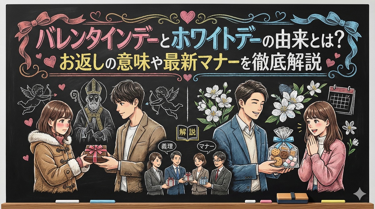 バレンタインデーとホワイトデーの由来とは?お返しの意味や最新マナーを徹底解説