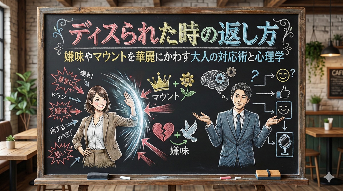 ディスられた時の返し方｜嫌味やマウントを華麗にかわす大人の対応術と心理学