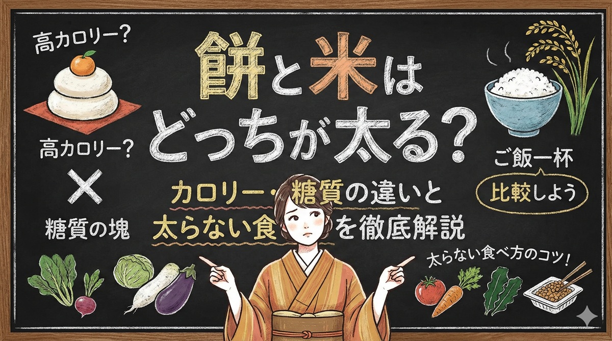 餅と米はどっちが太る？カロリー・糖質の違いと太らない食べ方を徹底解説