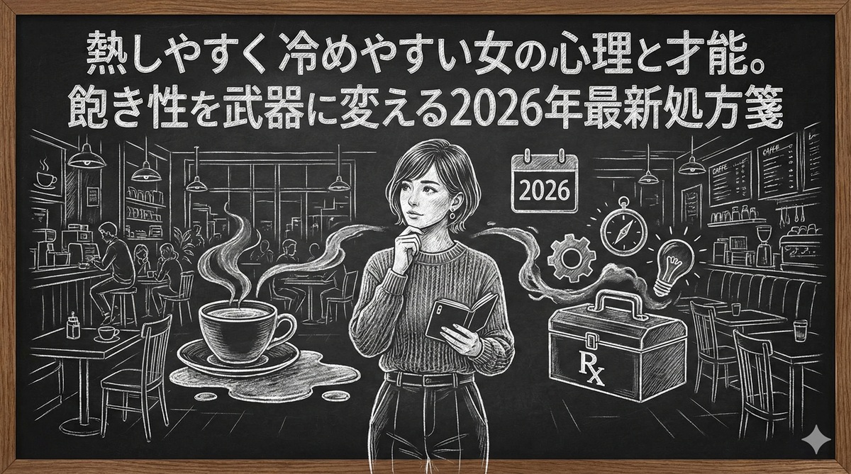 熱しやすく冷めやすい女の心理と才能。飽き性を武器に変える2026年最新処方箋