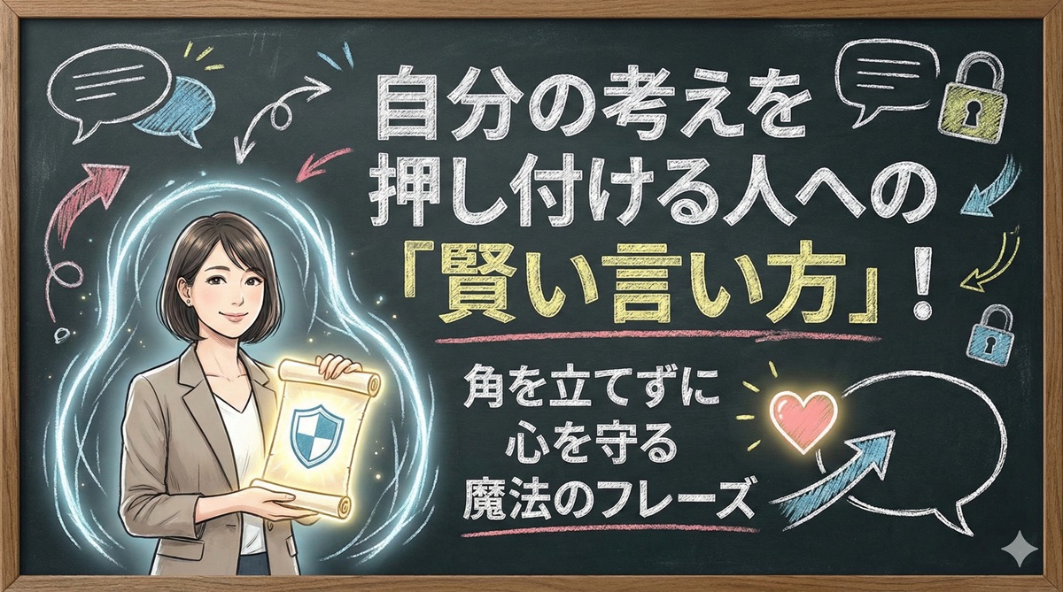 自分の考えを押し付ける人への「賢い言い方」！角を立てずに心を守る魔法のフレーズ