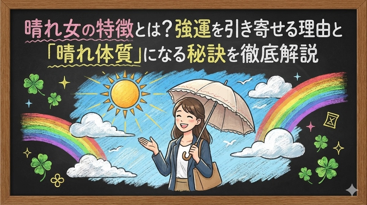 晴れ女の特徴とは？強運を引き寄せる理由と「晴れ体質」になる秘訣を徹底解説