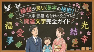 縁起が良い漢字の秘密！一文字・熟語・名付けに役立つ開運文字完全ガイド