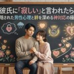 彼氏に「寂しい」と言われたら？隠された男性心理と絆を深める神対応の極意