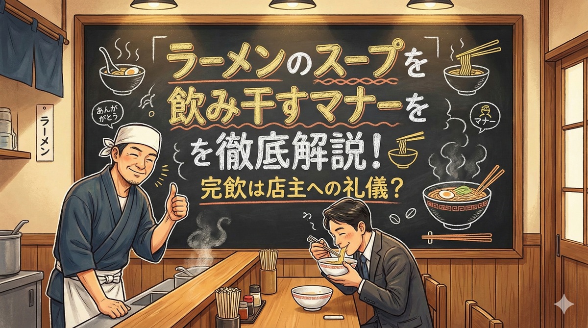 ラーメンのスープを飲み干すマナーを徹底解説！完飲は店主への礼儀？
