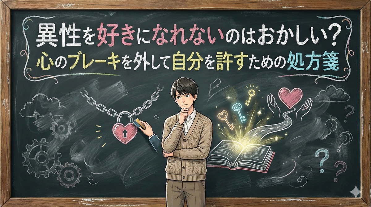 異性を好きになれないのはおかしい？心のブレーキを外して自分を許すための処方箋