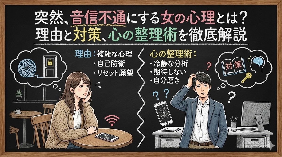 突然、音信不通にする女の心理とは？理由と対策、心の整理術を徹底解説