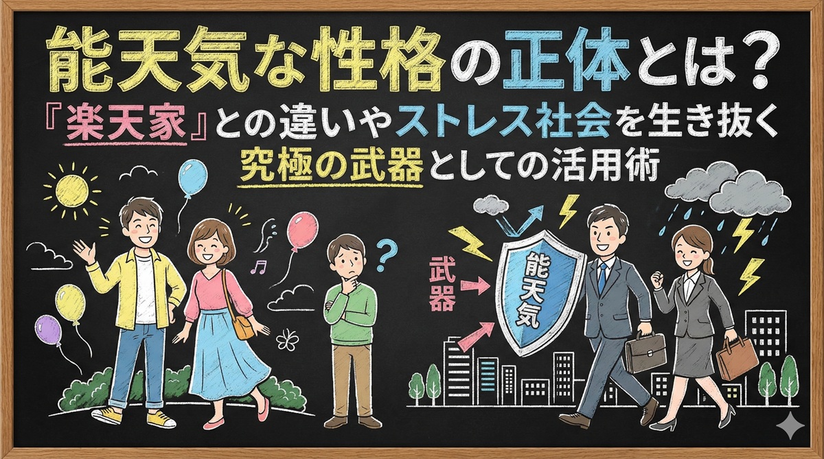能天気な性格の正体とは?「楽天家」との違いやストレス社会を生き抜く究極の武器としての活用術