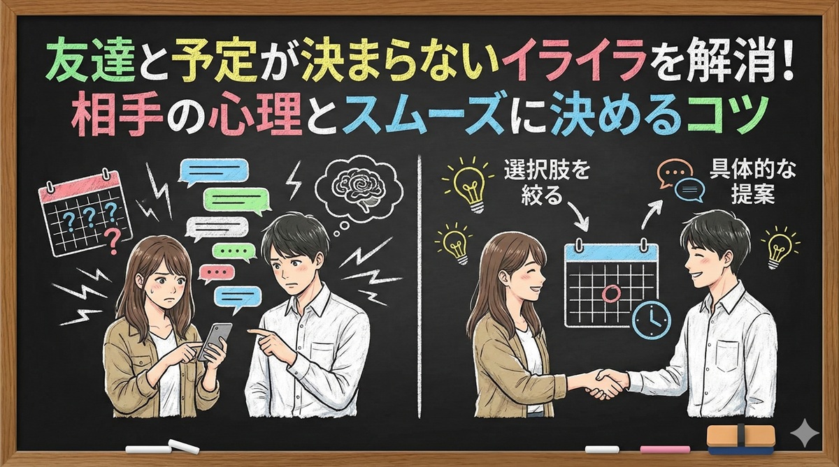 友達と予定が決まらないイライラを解消！相手の心理とスムーズに決めるコツ