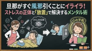 旦那がすぐ風邪引くことにイライラ!ストレスの正体と「放置」で解決するメンタル術