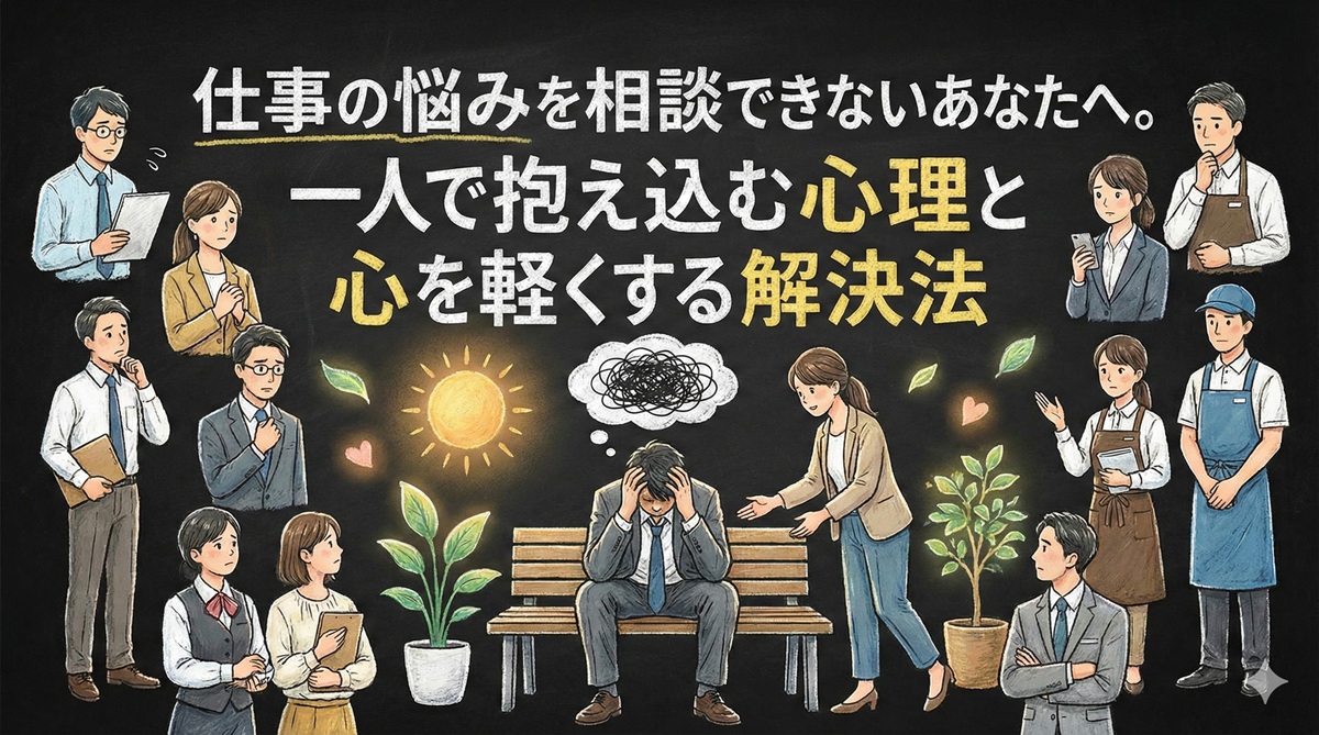 仕事の悩みを相談できないあなたへ。一人で抱え込む心理と心を軽くする解決法