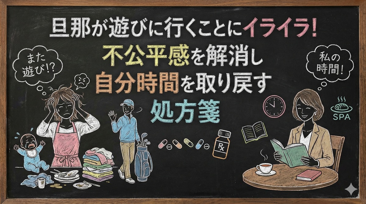 旦那が遊びに行くことにイライラ!不公平感を解消し自分時間を取り戻す処方箋