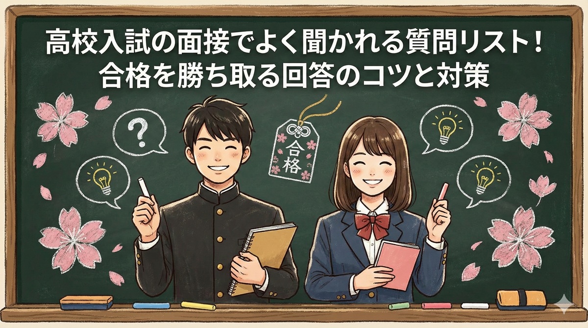 高校入試の面接でよく聞かれる質問リスト！合格を勝ち取る回答のコツと対策